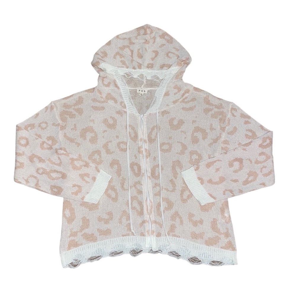 Pol distressed lightweight zip up